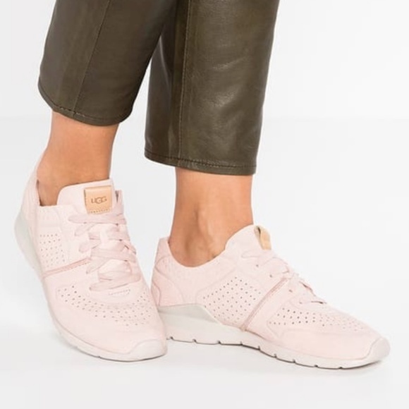 Ugg Tye Casual Suede Sneaker In Blush 